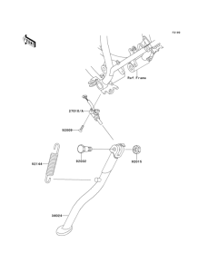 KMX125 Подножка