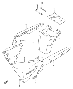 GZ250 Обтекатель задний