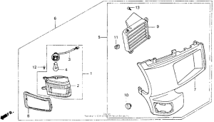 GL1500I L. side under cowl set 92