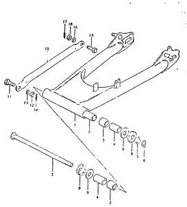 GSX400 Маятник задний