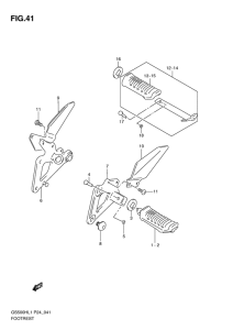 GS500 Подножки