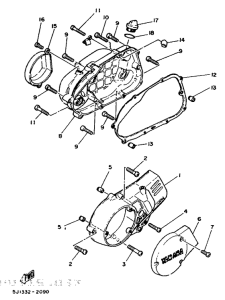 DT50R Крышка картера двигателя