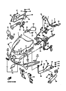 FZR1000 FZR1000F Cowling comp