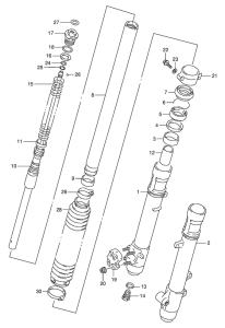DR350 Передняя вилка