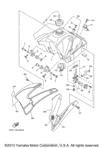 TTR125LR Топливный бак