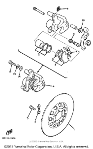 XS400K Передний суппорт