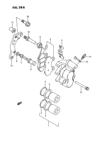 RM125 Передний суппорт
