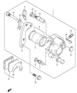 DR200 Передний суппорт