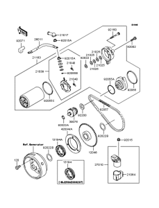 BJ250 Starter motor / starter clutch