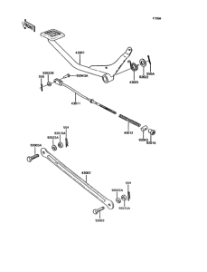 KH125 Педаль тормоза