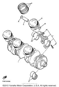 FZ700T Коленчатый вал и Поршень