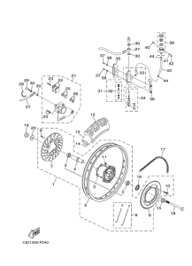 XT125R Rear wheel & brake system