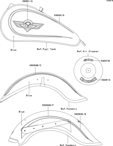 VN800 Decals(m.n.blue)(vn800-b6)