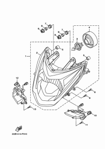 XC125SR ヘツドライト