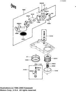 KZ1100 Насос масляный  / фильтр масляный
