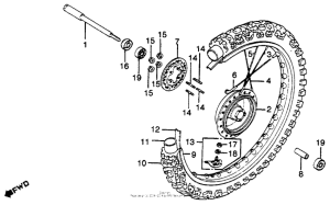 CR125R Переднее колесо