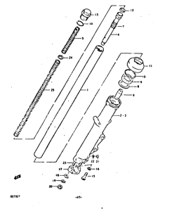 GS550 Вилка передней оси