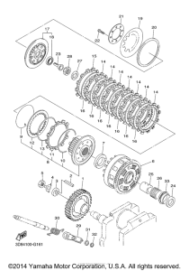 XVS1300CTF Сцепление