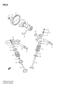TU250 Распредвал -клапана