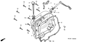 CM125C Крышка картера правая