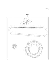 KX125 Цепь комплект