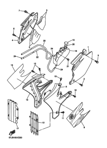 WR250F Боковая крышка