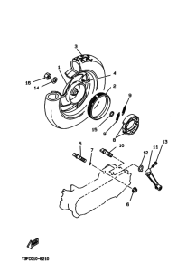 CX50 Заднее колесо в сборе
