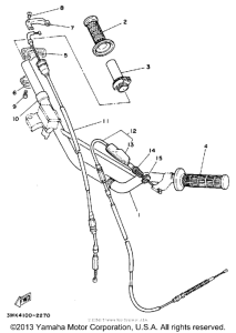 YZ80D Руль -тросы