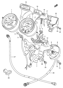 GN125 Спидометр-тахометр