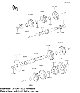KX125 Трансмиссия