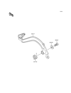 KMX125 Педаль тормоза