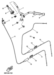 YQ50 Steering handle. cable