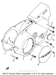 XS650SF Crankcase cover left