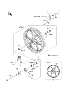 EX250 Переднее колесо