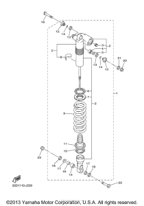YZ450FDW Задняя подвеска