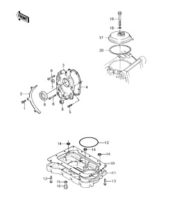 KZ1000 Крышка сапуна / маслосборник
