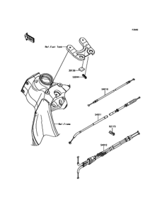 ZX600 Тросы управления