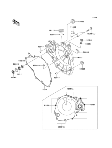 VN250 Крышки двигателя правые