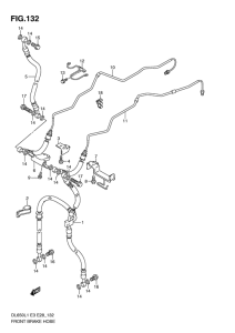 DL650 (ABS) Передние тормозные трубки