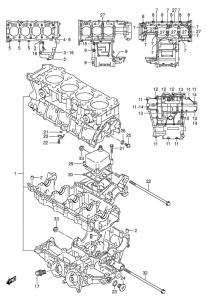 GSX-R600U2 Картер двигателя