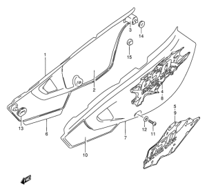DR650 Обтекатель задний