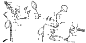 NX125 Handle lever / switch / cable