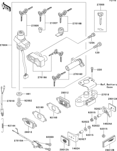 ZX1100 Замок зажикания