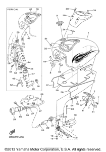 XVS650 Топливный бак