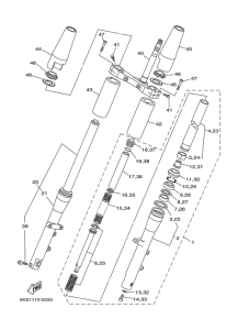 XVS1100A Передняя вилка