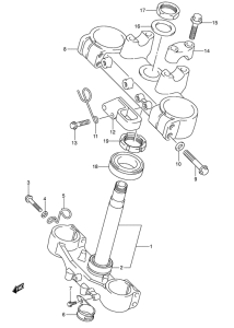 DR-Z400 Кронштейн передней вилки