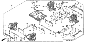 VF750C Carburetor assy