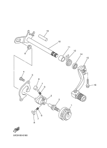 YZ250F Вал переключения