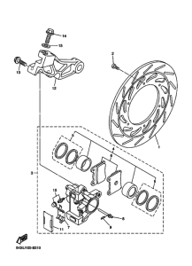 XVS1100AT XVS11ATV Задний суппорт