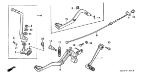 CR80R Pedal / kick starter arm
